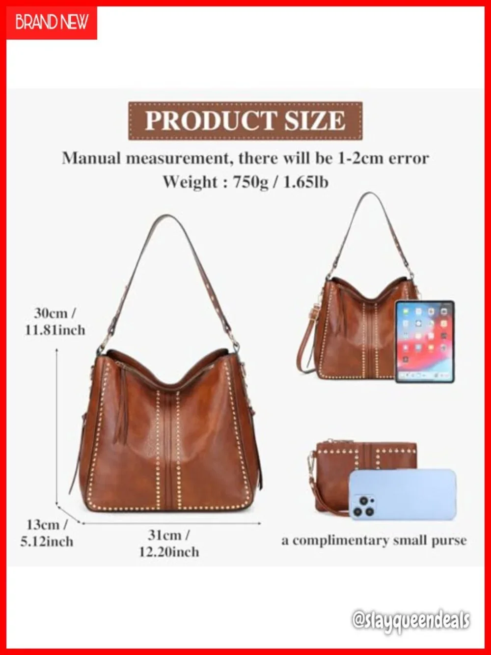 Hobo Bags for Women Handbag and Wallet Set Large Vegan Leather Tote Crossbody